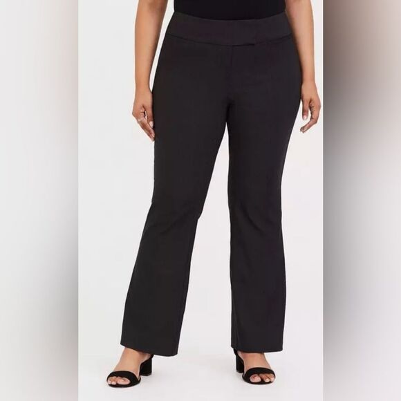 Torrid Grey Heather Classic Millennium Stretch High Rise Relaxed Trouser - Picture 2 of 11